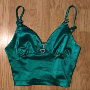 NWOT, Rue 21, Emerald Green Y2K Tank Top. Never been worn perfect condition!
